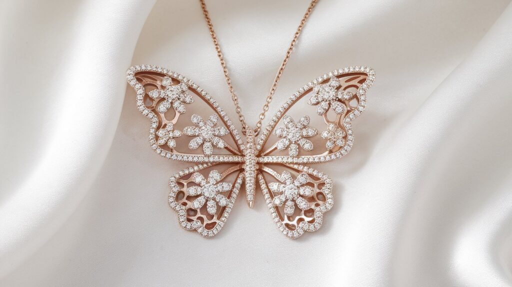Diamond Butterfly Necklace