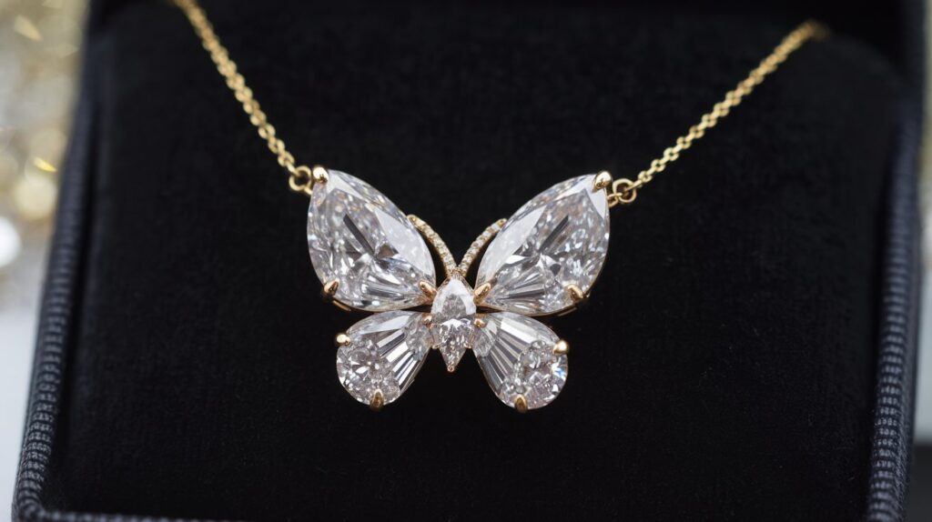 Diamond Butterfly Necklace