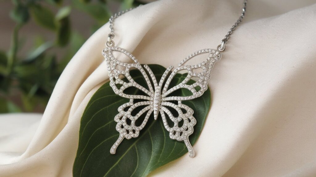 Diamond Butterfly Necklace