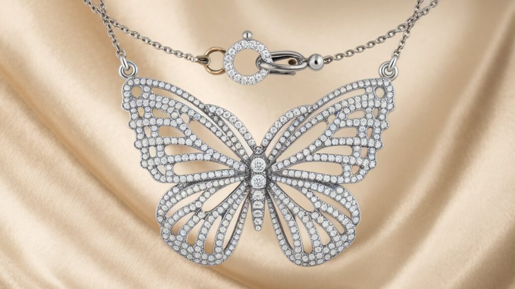 Diamond Butterfly Necklace