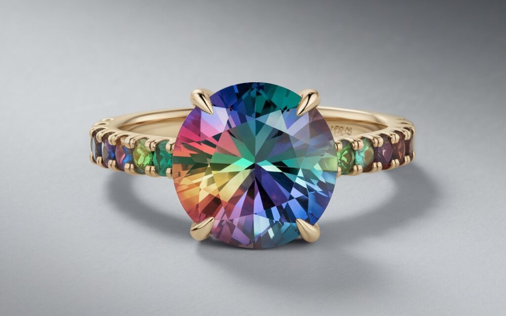 Rainbow Sapphire Eternity Ring