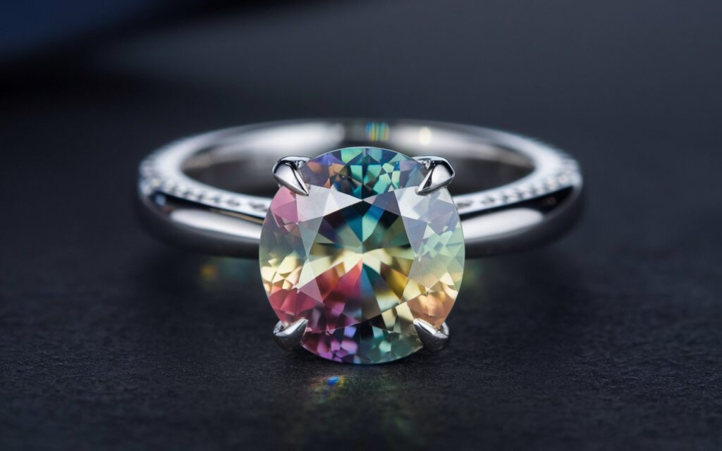 Rainbow Sapphire Eternity Ring