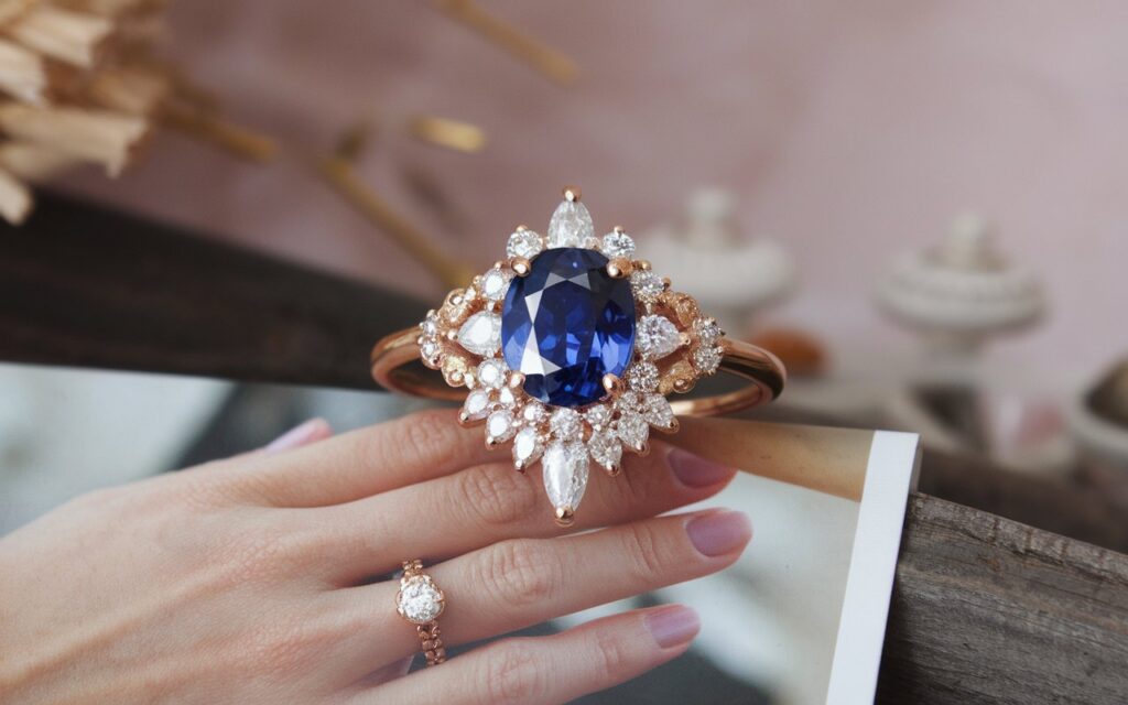 Sapphire Half Eternity Ring