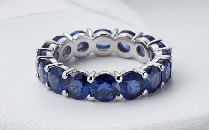 Sapphire Half Eternity Ring