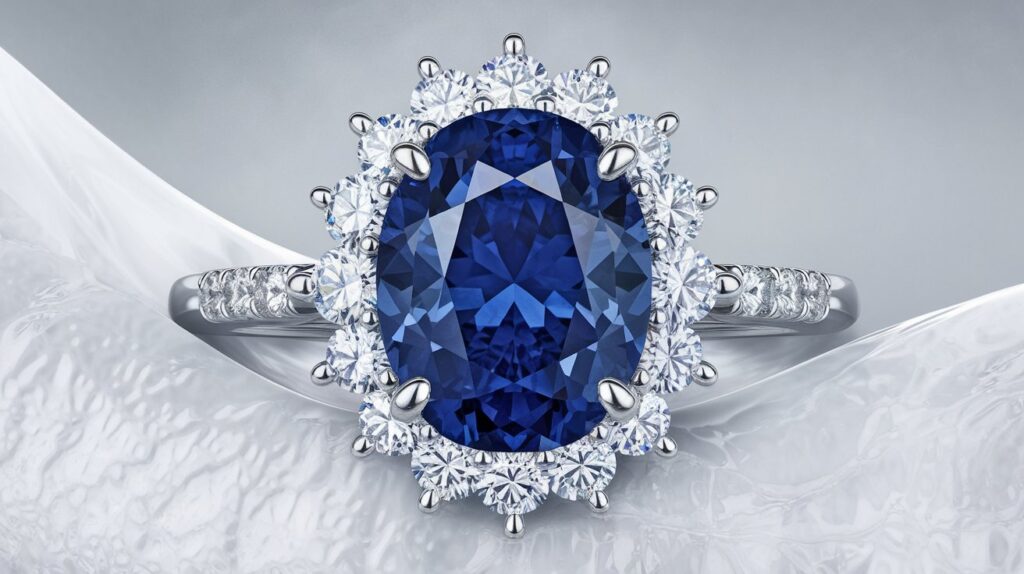 Sapphire Halo Engagement Rings