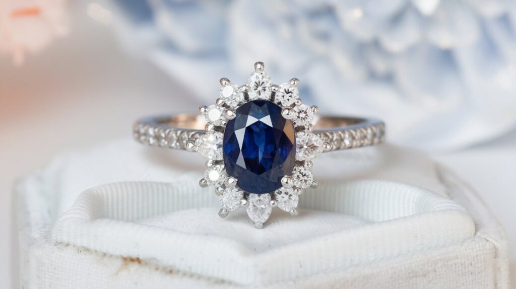 Sapphire Halo Engagement Rings