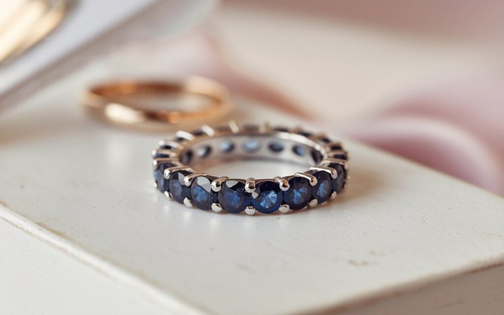 Sapphire eternity rings