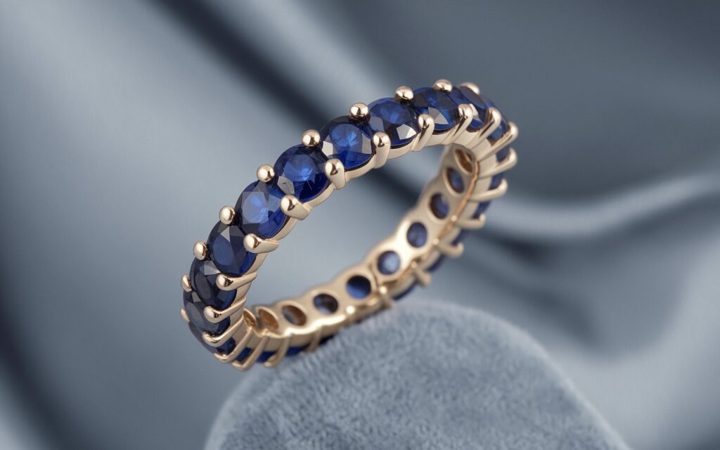 Sapphire eternity rings
