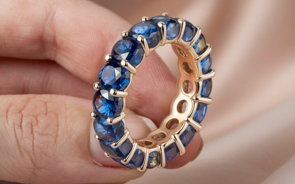 Sapphire eternity rings
