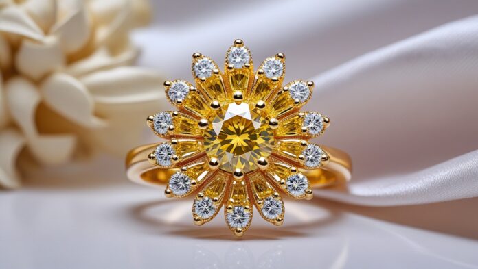 Sunflower Engagement Ring