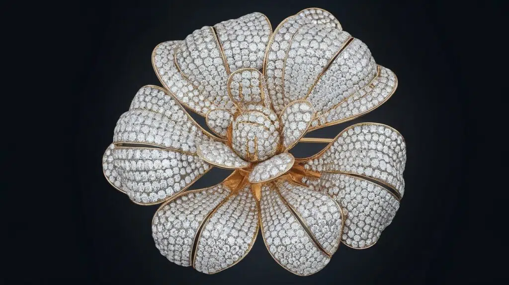 Diamond brooches
