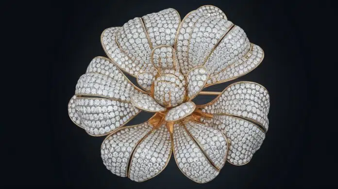 Diamond brooches