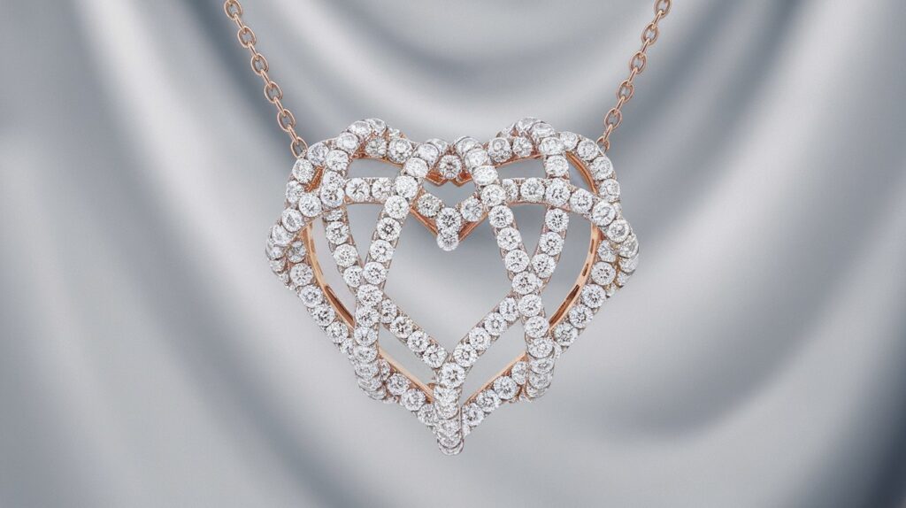 diamond heart necklaces