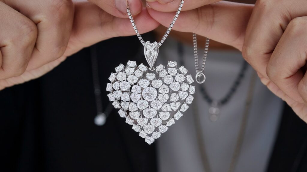diamond heart necklaces