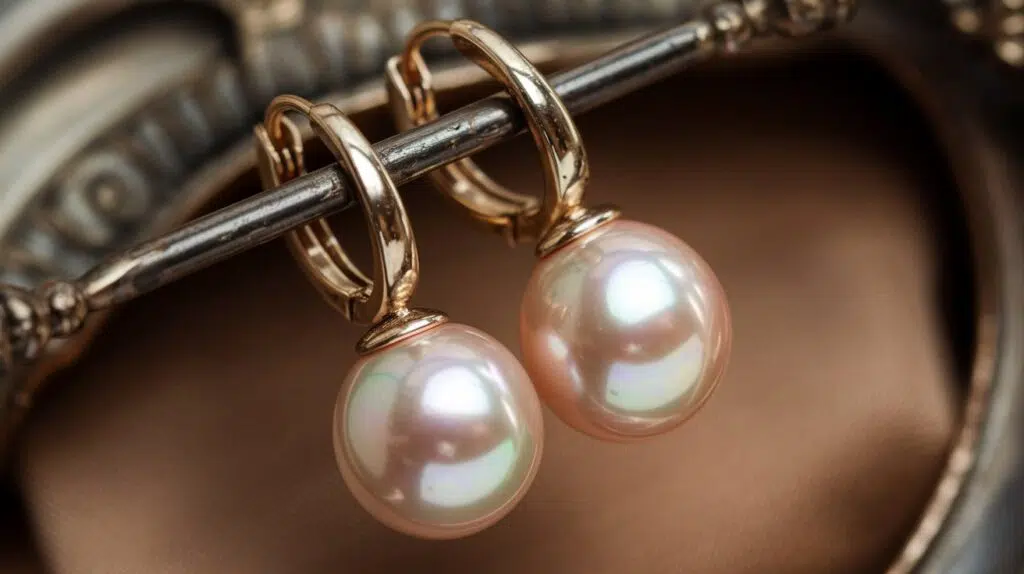 pearl drop earrings