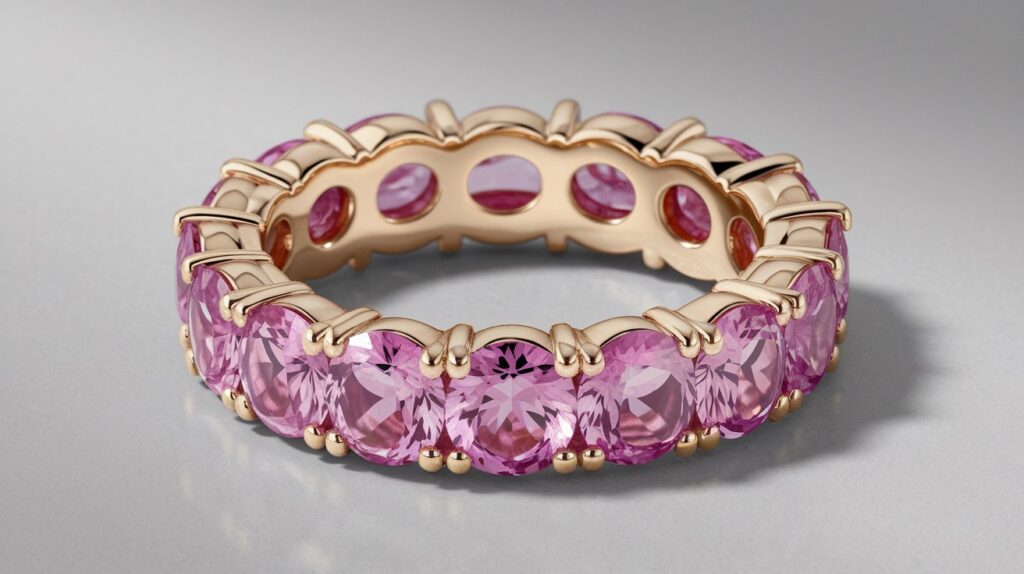 Pink Sapphire Eternity Ring