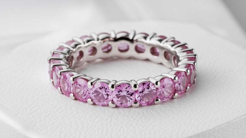 Pink Sapphire Eternity Ring