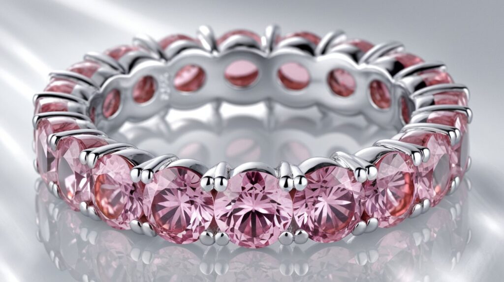 Pink Sapphire Eternity Ring